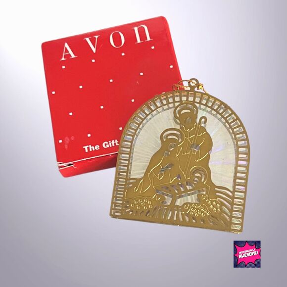 Vintage Christmas Brass Reflections Ornament Nativity Scene - NIB - Picture 2 of 4